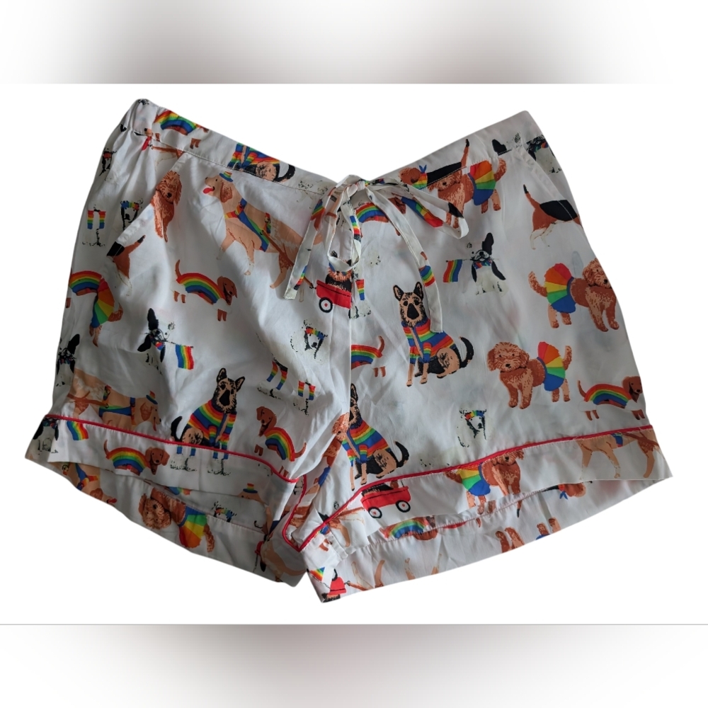 Isaac Mizrahi Pride Pup Sleep Shorts- Large